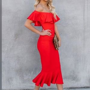 Vici Havana Dress in Red- Never worn